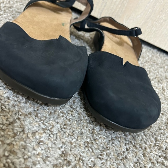 Dansko Rowan Sandal Nubuck Leather Women\'s Size 43 Black Ankle Velcro Round Toe